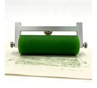 Rouleau Encreur Professionnel En Caoutchouc - Outil 2-en-1 Pour Gravure, Impression Sur Bloc Et Jointage - Poignée Ergonomique En Bois, Cadre En Aluminium - Applicateur Résistant Aux Solvants