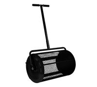 MonsterShop Rouleau épandeur à compost T-Mech 80 L Noir – Manche extensible 62–67 cm, gants inclus