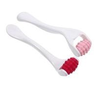 Rouleau Facial Yeux 2 Pièces en Silicone et ABS pour Soin Visage | Surface Lisse, Usage Post Entraînement et Voyage, Aide L’absorption, Doux pour Peau Sensible
