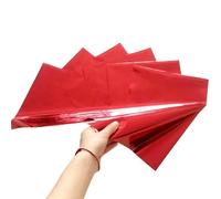 Rouleau feuille métallique pour transfert chaud, Papier dorure à chaud A4 50 feuilles multicolore(Red)