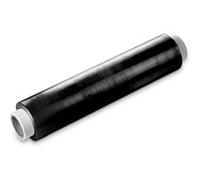 Waytex Rouleau Film Noir 500mm x 250m, épaisseur 25 microns, Rouleau 3,2 Kg, Etirable 150 à 200%, pour professionnels, palettes, carton, produits