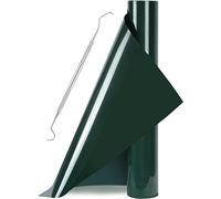 Rouleau Flex Thermocollant pour Tissu Vinyle(avec Pincettes) Tissus Vinyle Thermocollant pour Cricut Machine de Découpe Silhouette,pour T-Shirts (Vert foncé, 6m)