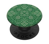 Rouleau géométrique décoratif en Feutre de Casino Vert PopSockets PopGrip Adhésif