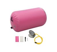 Rouleau gonflable de gymnastique avec pompe 100x60 cm PVC Rose