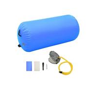 Rouleau gonflable de gymnastique avec pompe 120x90 cm PVC Bleu