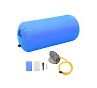 Rouleau gonflable de gymnastique avec pompe 120x90 cm PVC Bleu