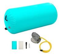 Rouleau gonflable de gymnastique avec pompe 120x90 cm PVC Vert