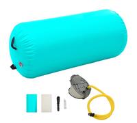 vidaXL Rouleau gonflable de gymnastique avec pompe 120x75 cm PVC vert