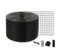 Rouleau Grille Protection Panneaux Solaires-Vevor-20,3 Cm X 30,5 M-100 Attaches Inox Pvc-Maille Métallique 12,7 Mm-Anti-Oiseau Multicolore