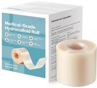 Rouleau hydrocolloïde - 5 cm x 5 m - Qualité médicale - Rouleau de pansement hydrocolloïde - Découpable - Rouleaux de pansement hydrocolloïdes extra larges - Extrêmement absorbant et étanche (1)