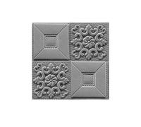 Rouleau Isolant Thermique Autocollant mural en brique imperméable, panneau mousse auto-adhésif, papier peint, arrière-plan TV, plafond, chambre à coucher, décoration d'intérieur(Silver gray)