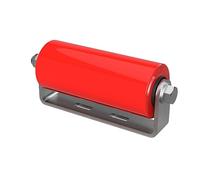 Rouleau latéral en polyuréthane avec Support Aide à la Mise à l'eau des remorques de Bateaux galvanisé 200 mm, Rouge