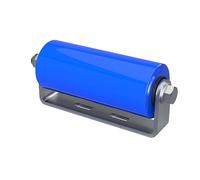 Rouleau latéral en polyuréthane avec Support Aide à la Mise à l'eau des remorques de Bateaux galvanisé 200 mm, Bleu