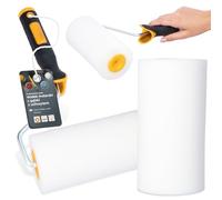 Rouleau Mousse 15 cm Remplacement Idéal Peinture Vernis Teinture Kit Support Outil Polyvalent Projets Rénovation Maison Professionnels Haute Densité