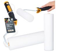 Rouleau Mousse 18 cm Remplacement Idéal Peinture Vernis Teinture Kit Support Outil Polyvalent Projets Rénovation Maison Professionnels Haute Densité