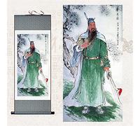 Rouleau mural, peinture murale, peinture par rouleau, peinture bouddhiste Thangka, brocart Thangka, peinture suspendue Guan Erye Portrait Guan Yu Décoration de rouleau à la maison Peinture Art mural-3