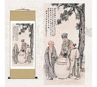 Rouleau mural, peinture murale, peinture sur rouleau, peinture bouddhiste Thangka, brocart Thangka, peinture murale décorative sur rouleau de soie du confucianisme, du bouddhisme et du taoïsme(3)