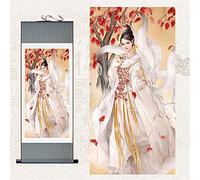 Rouleau mural, peinture murale, peinture sur rouleau, peinture bouddhiste Thangka, brocart Thangka, peintures for salon Statue de renard à neuf queues peinture suspendue peinture décorative peinture s