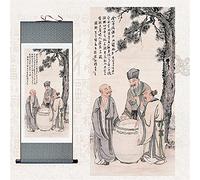 Rouleau mural, peinture murale, peinture sur rouleau, peinture bouddhiste Thangka, brocart Thangka, peinture murale décorative sur rouleau de soie du confucianisme, du bouddhisme et du taoïsme(1)