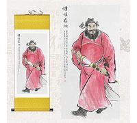 Rouleau mural, peinture murale, peinture sur rouleau, peinture bouddhiste Thangka, brocart Thangka, portrait de Zhong Kui, dieu de la porte, peinture suspendue, maison de ville, esprit maléfique, pein