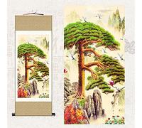 Rouleau mural, peinture murale, peinture sur rouleau, peinture Thangka bouddhiste, brocart Thangka, dessin de paysage sur rouleau de soie, peinture décorative for chambre à coucher, peinture sur soie