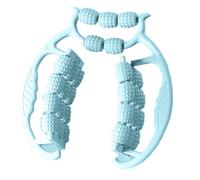 Rouleau Musculaire pour Jambes à 29 Roues, Rouleau Anti Cellulite pour le Massage des Cuisses, Rouleau de Jambe avec Poignée, Rouleau Massage pour le Drainage Lymphatique, Soulage la Fatigue (Bleu)