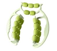 Rouleau Musculaire pour Jambes à 29 Roues, Rouleau Anti Cellulite pour le Massage des Cuisses, Rouleau de Jambe avec Poignée, Rouleau Massage pour le Drainage Lymphatique, Soulage la Fatigue (Vert)