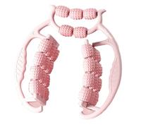 Rouleau Musculaire pour Jambes à 29 Roues, Rouleau Anti Cellulite pour le Massage des Cuisses, Rouleau de Jambe avec Poignée, Rouleau Massage pour le Drainage Lymphatique, Soulage la Fatigue (Rose)