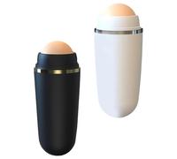 Rouleau Nettoyant pour Huile Faciale 2 Pièces en Abs Volcanique | Format Portable Noir et Blanc, Usage Bureau et Rendez-vous, Masseur Facial Compact à Absorption D’huile