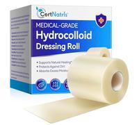 Rouleau Pansement Hydrocolloïde Médical 5cm x 5m - Bande Hydrocolloïde Découpable & Imperméable pour Ampoules, Plaies, Escarres, Brûlures, Protection Seconde Peau Haute Adhérence, Cicatrisation Rapide