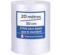 Rouleau Papier bulle - 20m x 30cm - 2x Plus Épais - Bubble Wrap