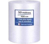 Rouleau Papier bulle - 50 mètres x 100 cm - 2x Plus Épais - Bubble Wrap | Fabricant Français - Idéal Emballage Déménagement ou Expédition Colis - Papier Bulle Haute Qualité