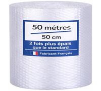 Rouleau Papier bulle - 50m x 50cm - 2x Plus Épais - Bubble Wrap
