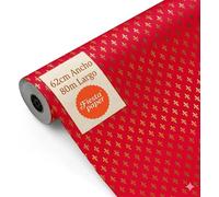 Rouleau papier cadeau fleur de lys rouge 62 cm x 80 m, résistant - FP Fiesta Paper