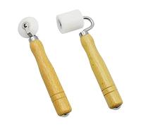 Rouleau Papier Peint, 2 Pcs Rouleau de Pression à Poignée en Bois, Rouleau de Couture Plat Rouleau Pression Outil à Main, pour Décoration de la Maison Papier Peint Outil de Bricolage