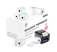 Rouleau papier thermique premium 80 x 80 mm pour imprimante EPOS, terminal POS, caisse enregistreuse, imprimante ticket, 20 bobines - rouleaux Rollgenio