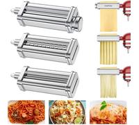 Rouleau Pâtes Accessoire pour Kitchenaid Robot Pâtissier, Ensemble d'accessoires machine à pâtes pour Kitchenaid Pasta Attachment