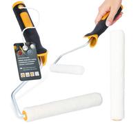 Rouleau Peinture 15 cm Manche Support Ergonomique Kit Murs Plafonds Meubles Façade Travaux Rénovation Pratique Facile Surfaces Verticales Horizontales