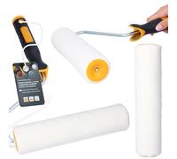 Rouleau Peinture 25 cm Manche Support Ergonomique Kit Murs Plafonds Meubles Façade Travaux Rénovation Pratique Facile Surfaces Verticales Horizontales