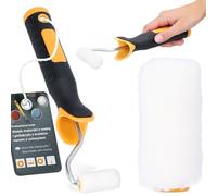 Rouleau Peinture 5 cm Manche Support Ergonomique Kit Murs Plafonds Meubles Façade Travaux Rénovation Pratique Facile Surfaces Verticales Horizontales