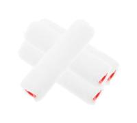 Rouleau Peinture Manchon de rouleau peinture en coton | Mini manchons de recharge, 4 pièces, finition professionnelle à paroi lisse(White)