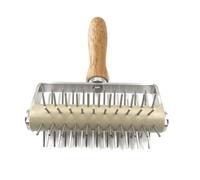 Rouleau Pique Pâte À Aiguille,Pâte À Pizza Docker,Rouleau Pique Vite Rouleau À Ptisserie,Perforateur À Pâte En Acier Inoxydable Avec Poignée En Bois,Accessoires Pour Pizza Crust Ou Pâte À Pâtisserie