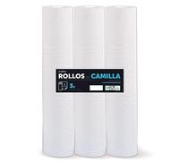 Rouleau pour civière, rouleau de papier pour civière de procédures médicales, massage, soins de beauté et de spa, papier pour civière d'esthétique et de massage (60 cm x 70 m laminé recyclé, 3 unités)