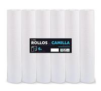 Rouleau pour civière, rouleau de papier pour civière de procédures médicales, massage, soins de beauté et de spa, papier pour civière d'esthétique et de massage (60 cm x 70 m laminé recyclé, 6 unités)