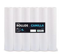 Rouleau pour civière, rouleau de papier pour civière de procédures médicales, massage, soins de beauté et de spa, papier pour civière d'esthétique et de massage (59 cm x 67 m gaufrage recyclé, 6