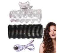 Rouleau pour frange de rideau, rouleau de frange auto-adhésif USB, rouleaux chauffants pour cheveux courts et -longs, bigoudis chauffants, accessoires de coiffure pour femmes, adolescentes