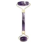Rouleau pour le visage en pierres précieuses - Outil de soin de la peau en cristal naturel avec double têtes de rouleau et pochette en coton - (quartz rose, jade, améthyste, obsidienne noire et plus