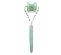 Rouleau pour le visage en pierres précieuses - Outil de soin de la peau en cristal naturel avec double têtes de rouleau et pochette en coton - (quartz rose, jade, améthyste, obsidienne noire et plus