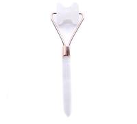 Rouleau pour le visage en pierres précieuses - Outil de soin de la peau en cristal naturel avec double têtes de rouleau et pochette en coton - (quartz rose, jade, améthyste, obsidienne noire et plus