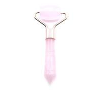 Rouleau pour le visage en pierres précieuses - Outil de soin de la peau en cristal naturel avec double têtes de rouleau et pochette en coton - (quartz rose, jade, améthyste, obsidienne noire et plus